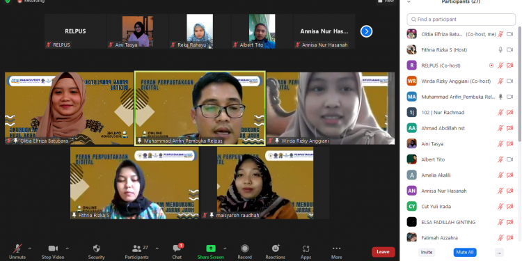 Perpustakaan dan Relawan UMSU Gelar Webinar “Peran Perpustakaan Digital dalam Mendukung Pembelajaran Jarak Jauh””