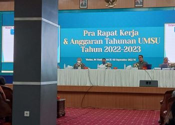 UPT. Perpustakaan UMSU Menghadiri Pra Rapat Kerja dan Anggaran Tahunan UMSU Tahun 2022-2023