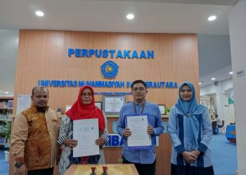 UPT. Perpustakaan UMSU Melakukan MoU dengan Perpustakaan STOK Bina Guna