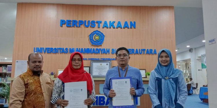 UPT. Perpustakaan UMSU Melakukan MoU dengan Perpustakaan STOK Bina Guna