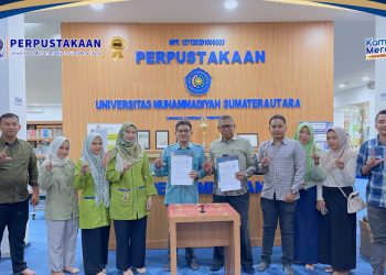 Penandatanganan MOU Antara Perpustakaan UMSU dengan Perpustakaan UNA
