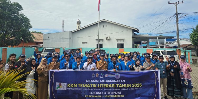 Kadis Perpustakaan Binjai Terima Mahasiswa KKN Tematik Literasi UMSU