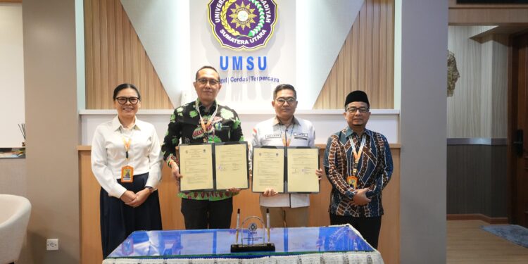 Perpustakaan UMSU Jalin PKS dengan Dinas Perpustakaan dan Arsip Deli Serdang